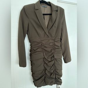 Zara green mini dress